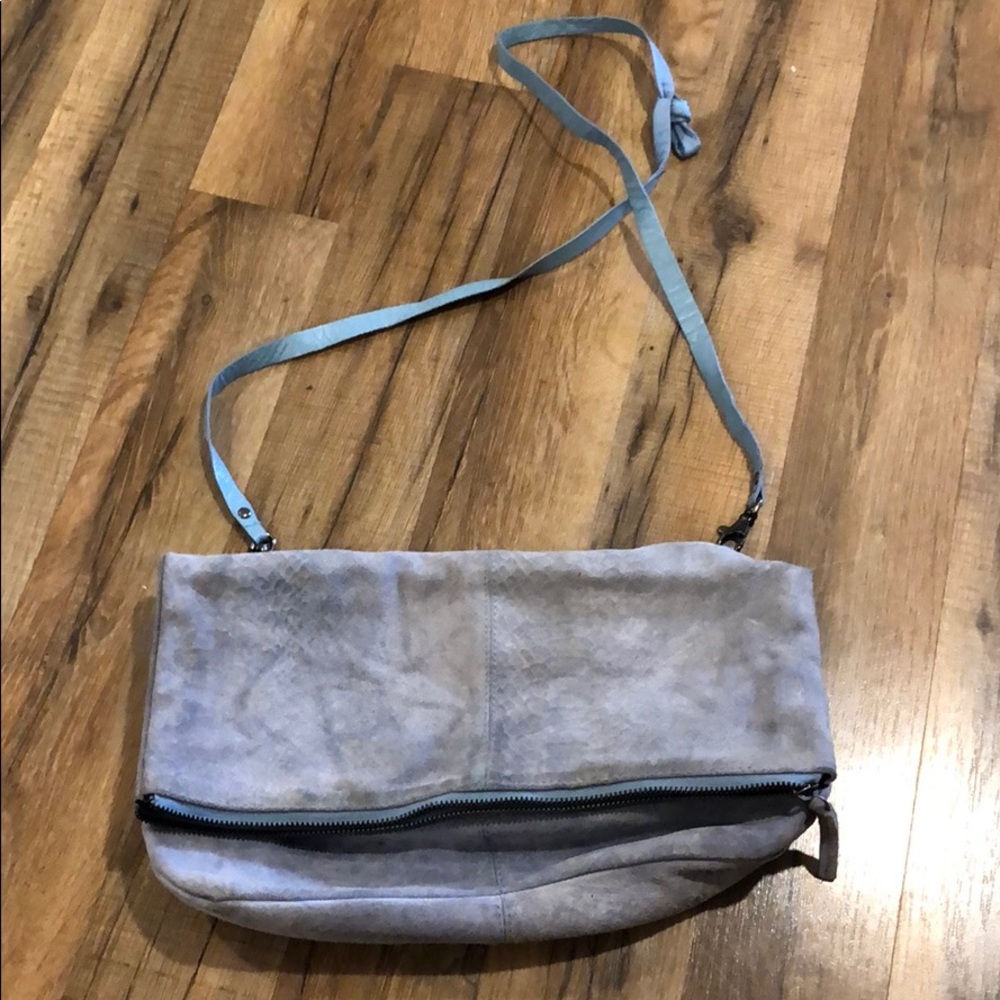 Light blue suede top shop shoulder bag